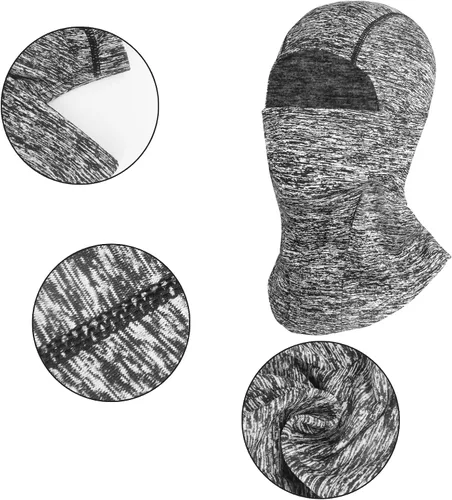 Miniatura 2 de Máscara de esquí de invierno para clima frío, para hombres y mujeres, pasamontañas térmicos, máscara de cara completa, calentador de cuello, capucha