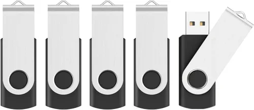 Miniatura 9 de JUANWE Unidad flash USB de 2 GB, paquete de 10 unidades, unidades de pulgar 2.0 con carcasa giratoria de 360°, memorias USB para almacenamiento