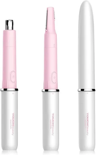 TOUCHBeauty Recortadora de pelo para cara, cejas, nariz, orejas, cuerpo, todo en UNO, removedor de pelo para mujeres y hombres, doble cuchilla,