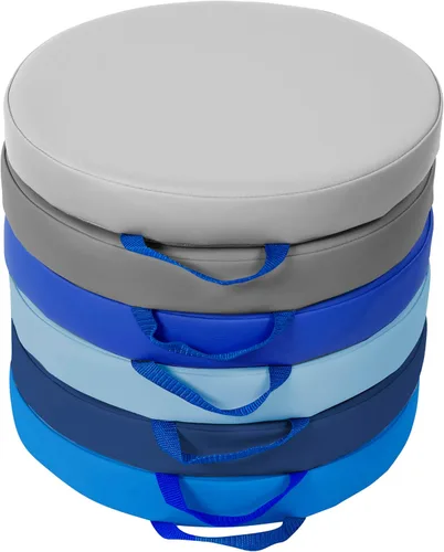 Miniatura 11 de Factory Direct Partners SoftScape - Cojines de piso cuadrados de 15 pulgadas con asas para salón de clases; asientos flexibles para guardería