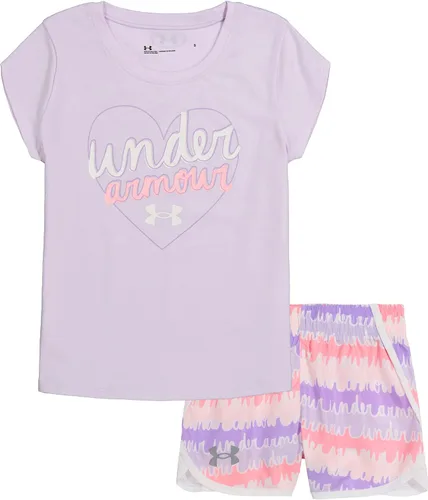 Miniatura 200 de Under Armour baby-girls Ua Terrazzo Leopard Heart SetShort Set