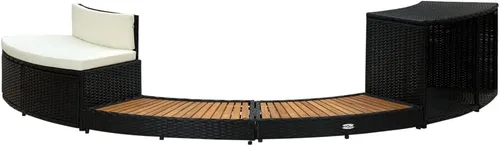 vidaXL Sólida madera de acacia spa envolvente de madera de recinto de entrada paso de bañera de hidromasaje accesorio jardín patio al aire libre