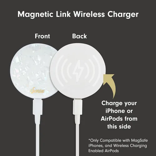 Miniatura 4 de Sonix Cargador compatible con MagSafe para iPhone 15, 14, 13, 12 Series Cargador inalámbrico rápido x cable de 6.5 pies (USB-C) Pearl Tort