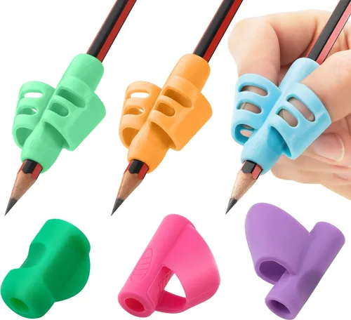 Stylo Paquete de 6 empuñaduras para lápices para escritura a mano de niños, pinzas ergonómicas para lápices para niños de 2 a 5 años, preescolar y