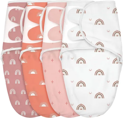 Miniatura 9 de Newwiee 4 piezas de envoltura para envolver al bebé prematuro ajustable, manta de algodón para envolver al bebé prematuro para recién nacidos, niños