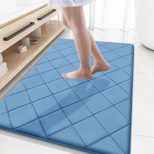 Miniatura 229 de OLANLY Tapete de baño de espuma viscoelástica de 24 x 16 pulgadas, ultra suave y absorbente, lavable a máquina, cómodo tapete de baño para suelo