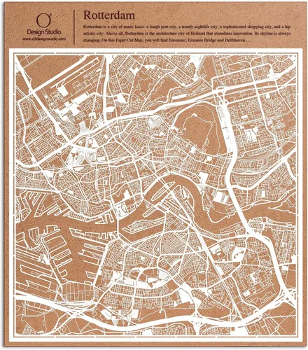 Miniatura 129 de O3 Design Studio Aberdeen - Mapa de papel cortado en papel blanco de 12 x 12 pulgadas