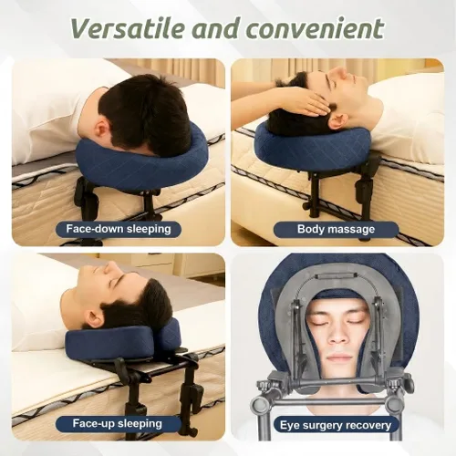 Miniatura 4 de Reposacabezas de masaje para cama, cuna ajustable para masaje facial en casa, kit de mesa de masaje portátil para colchón de dormir, almohada boca