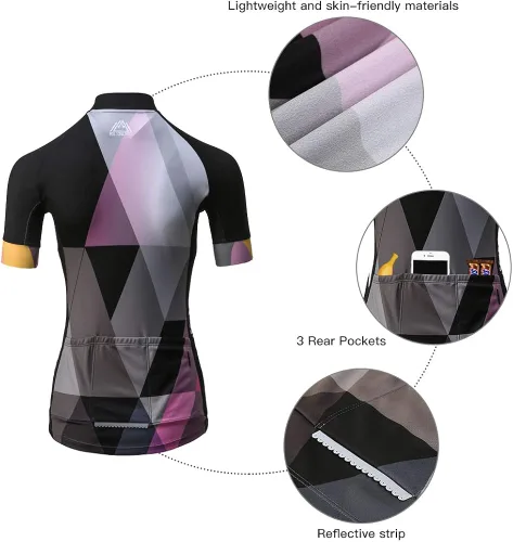Miniatura 4 de Mysenlan - Camisa de ciclismo de manga larga transpirable para mujer ropa de ciclismo de carretera para mujer