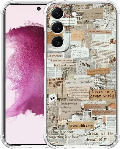 Miniatura 44 de Funda estética de collage para Samsung Galaxy S23 Ultra, patrón de citas positivas, funda de TPU suave de moda compatible con Galaxy S23 Ultra