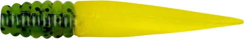 Miniatura 14 de Bobby Garland Slab Slay'R Señuelo de pesca de plástico suave para crappie, equipo de pesca y accesorios, 2 pulgadas, Chartreuse Silver Chartreuse