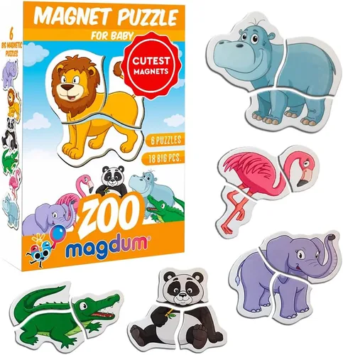 Miniatura 10 de Imanes de nevera para niños pequeños – magdum – 21 imanes familiares de granja para nevera – Lindos animales magnéticos para niños – Imán seguro