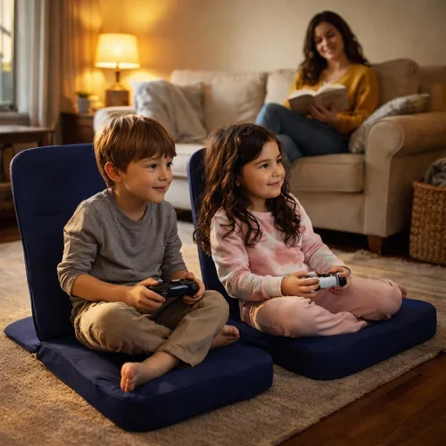 Miniatura 4 de BackJack original, fabricado en los Estados Unidos, silla ligera de tela de algodón negro para juegos, familias, padres, guardería, soporte