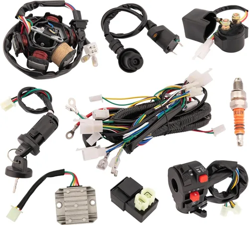 Kit completo de arnés de cableado GY6 para arnés de cableado 50cc 70CC 90CC 110CC 125cc 4 tiempos ATV Dirt Bike Moped Quad Go Kart Scooter Eléctrico