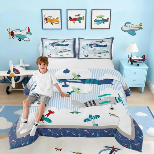 Miniatura 26 de Lindo Juego de Edredón de Elefante Juego de Ropa de Cama de Animales de Dibujos Animados para Niños Niñas Mujeres Adultos Edredón de Hojas