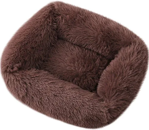 Miniatura 9 de La La Pet® Cama de dona para perros y gatos, acogedora cama para mascotas, cama para perros madriguera, cama calmante para mascotas, almohada