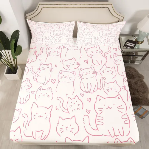Miniatura 30 de Erosebridal Sábana bajera ajustable de moda de los años 90, tamaño individual para niños, adolescentes y adultos, sábanas de cama con cinta de radio