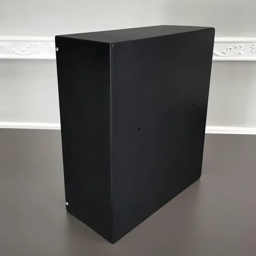 Miniatura 6 de FixtureDisplays® Caja de descenso al aire libre negra con bloqueo, buzón montado en la pared, caja de sugerencia 11119-BLACK-NEW-NF