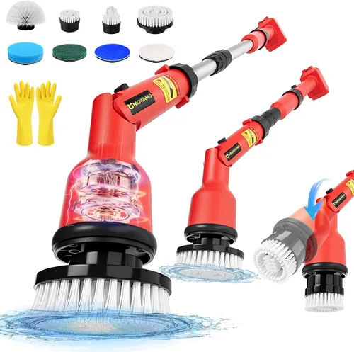 Uniqwamo - Escobilla eléctrica giratoria compatible con batería Milwaukee 18V (batería no incluida), cepillo alimentado por batería de 1000 RPM con