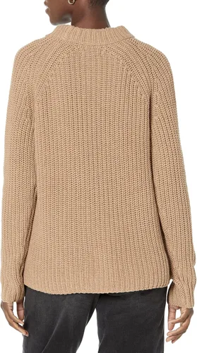 Miniatura 2 de Marca Tienda Goodthreads Suéter de algodón de ajuste relajado con cuello alto falso o cerrado para mujer