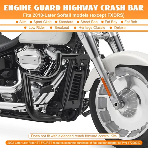 Miniatura 2 de protector para motor, barras de choque Highway delanteras para Softail Standard, Slim, Sport Glide, Street Bob, Fat Boy, Fat Bob, Low Rider