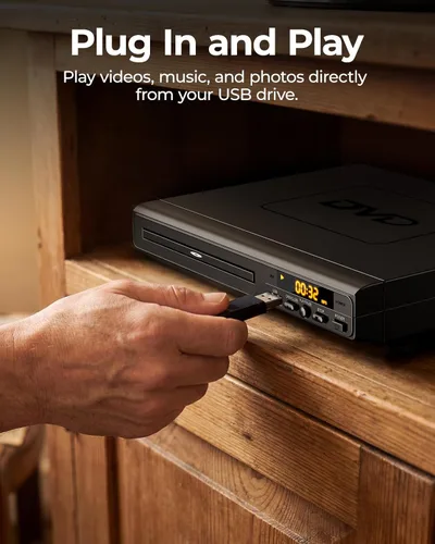 Miniatura 7 de Reproductores de DVD para TV con HDMI, reproductores de DVD que reproducen todas las regiones, reproductor de DVD simple con fácil funcionamiento