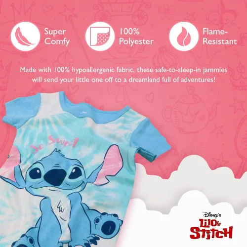Miniatura 3 de Disney Conjunto de pijama de algodón de 4 piezas para niña Azul bebé