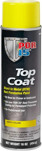 Miniatura 9 de POR-15 Pintura en aerosol de capa superior, pintura directa al metal, brillo a largo plazo y retención de color, 15 onzas líquidas, transparente