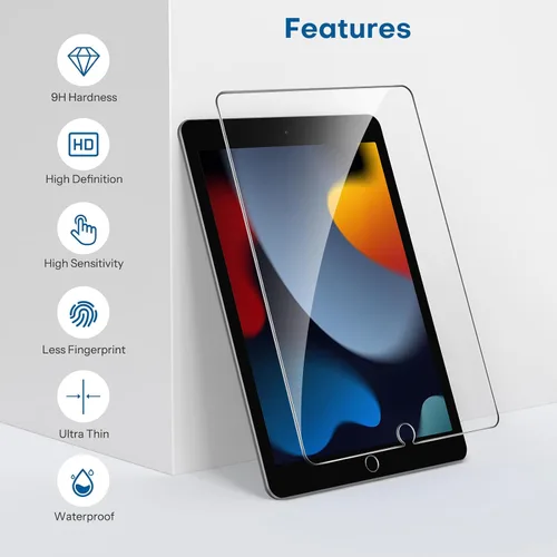 Miniatura 7 de SPARIN mica protectora para iPad Pro de 10.5 - Vidrio templado de doble protección, compatible con lápiz Apple, apto para funda, de borde redondo