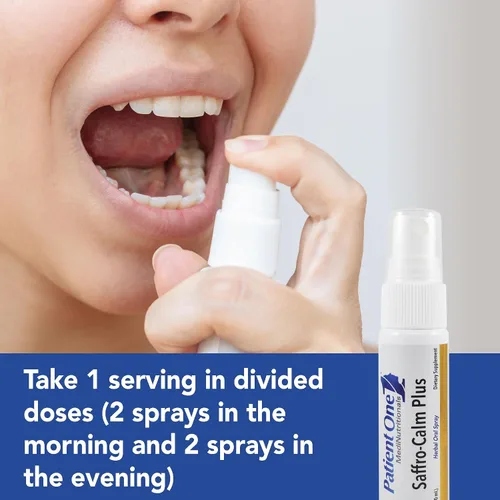 Miniatura 3 de Patient One Saffro-Calm Plus Suplemento en aerosol oral para apoyar el estado de ánimo positivo y una respuesta saludable al estrés.* Con