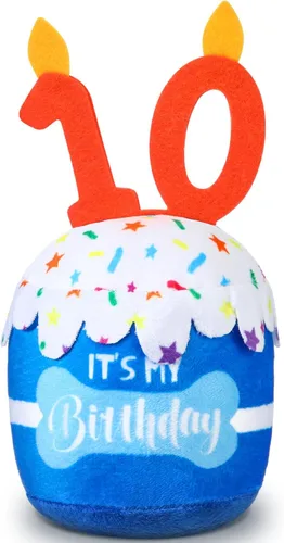Miniatura 18 de Dansydaisy Accesorios de juguete de pastel de cumpleaños para perros, regalos para niñas y niños, juguete de peluche chirriante para decoración