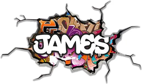 Miniatura 16 de Calcomanía de pared personalizada con nombre de graffiti 3D, calcomanía decorativa de vinilo artística personalizada, extraíble, despegar y pegar