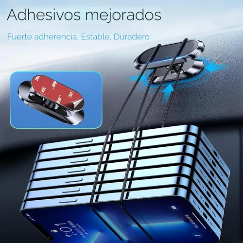 Miniatura 4 de 【Paquete de 2】 Soporte magnético de teléfono para el tablero del automóvil 【Imán fuerte】 Soporte magnético para teléfono del coche 【4 placas】