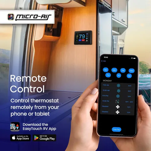 Miniatura 3 de MICRO-AIR EasyTouch - Termostato digital de repuesto para autocaravana, programable y confiable, habilitado para WiFi y Bluetooth, termostato