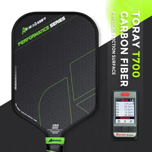 Miniatura 2 de AKS Performance Series Pickleball Paddles Set - Toray T700 Raw Carbon Fiber Pickleball Paddle with Friction Surface, 16mm Powerful Polymer Core