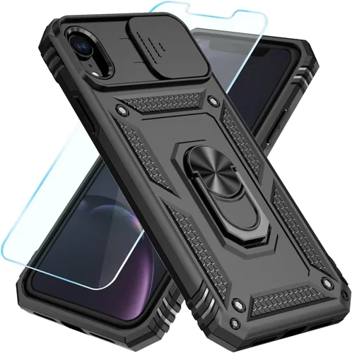 Miniatura 10 de SunStory Funda compatible con iPhone 11 Pro Max con protector de pantalla HD, cubierta de cámara deslizante y soporte de anillo giratorio