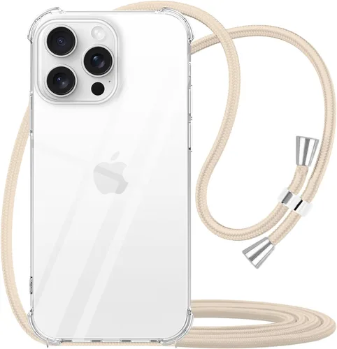 Miniatura 16 de Funda cruzada para iPhone 13 Mini, transparente, ajustable, para el hombro, correa de cordón, para mujeres y niñas, funda protectora delgada suave