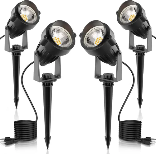 Miniatura 16 de L LOHAS LED Foco Navideño para Exterior, Luces Rojas para Patio, Encendido/Apagado Automático 5W 120V Iluminación de Paisaje para Casa