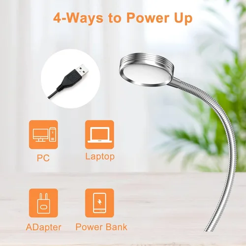 Miniatura 7 de LEPOWER Luz con clip, luz de lectura, luces de libro, lámpara de escritorio cambiable de color, luces nocturnas con clip para escritorio, cabecera