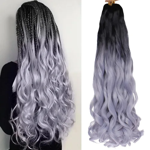 Miniatura 24 de Unionbeauty - Cabello rizado francés trenzado de 10 pulgadas, trenzas rizadas estilo Bob francés, cabello de ganchillo, 8 paquetes de trenzas
