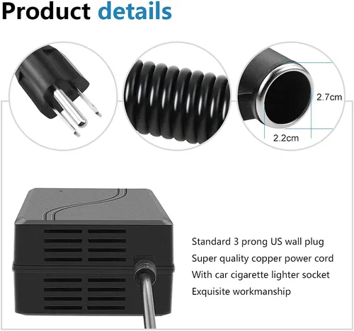Miniatura 4 de SHNITPWR Adaptador de convertidor de CA a CC 110 V a 12 V Convertidor 180 W 15 A encendedor de cigarrillos de coche enchufe 100 ~ 240 V CA a CC 12