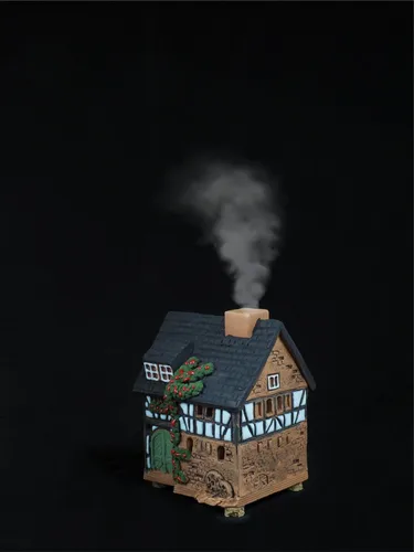 Miniatura 2 de Portavelas de cerámica Art Tealight Decoración de habitación Hecho a mano Coleccionable Casa de luz en miniatura Casa antigua en Lauterbach, Hessen