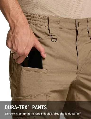 Miniatura 5 de CQR Pantalones tácticos tipo cargo, para hombre, tejido Ripstop, resistentes al agua, ligeros, para uso diario, para el trabajo, senderismo