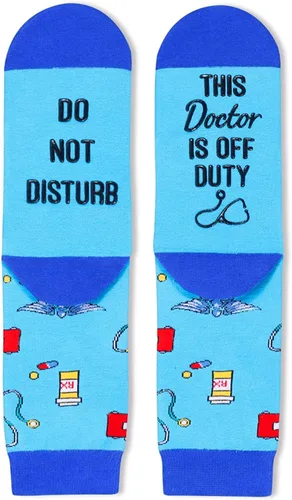 Miniatura 4 de Zmart Unisex Funny Socks Breast Cancer Doctor Nurse Socks, Funny Gifts For Cancer Patients Medical Student Graduation