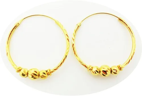 Miniatura 2 de Aros 22K 24K THAI BAHT AMARILLO ORO PENDIENTES JOYERÍA, Oro amarillo Bronce