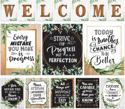 Miniatura 12 de Decorably 15 pósteres geniales de bienvenida para aula, inspirador, decoración laminada mate, para escuela, pasillos, tablones de anuncios