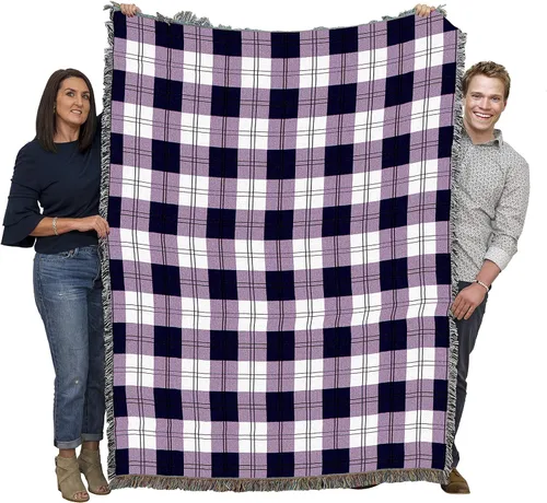Miniatura 16 de Pure Country Weavers - Manta a cuadros Black Watch Tartan - Tapicería de regalo tejida con patrones, de algodón - Fabricada en Estados Unidos (72x54)