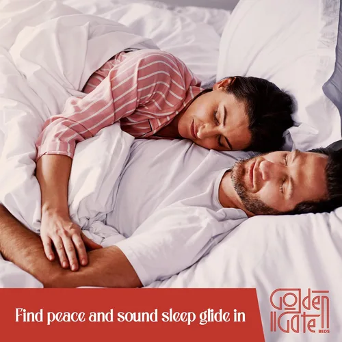 Miniatura 7 de AMBEE21 Golden Gate Beds - Colchón híbrido de espuma viscoelástica (Queen) comodidad media firme con soporte acolchado, alivio de presión y 6 capas