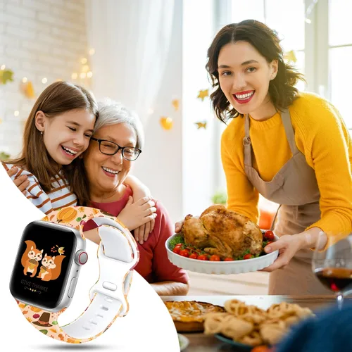 Miniatura 4 de Correa de reloj de Navidad para Halloween, compatible con Apple Watch de 1.496 in 1.575 in 1.614 in 1.654 in 1.732 in 1.772 in 1.929 in para mujer