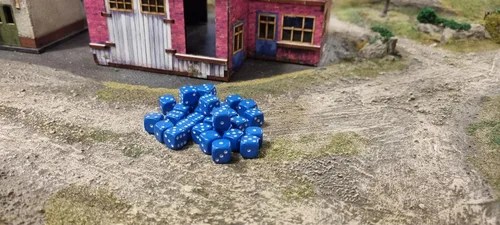Miniatura 2 de Warlord Games Juego de dados de seis caras D6 30x Clásico de 0.394 in (azul)